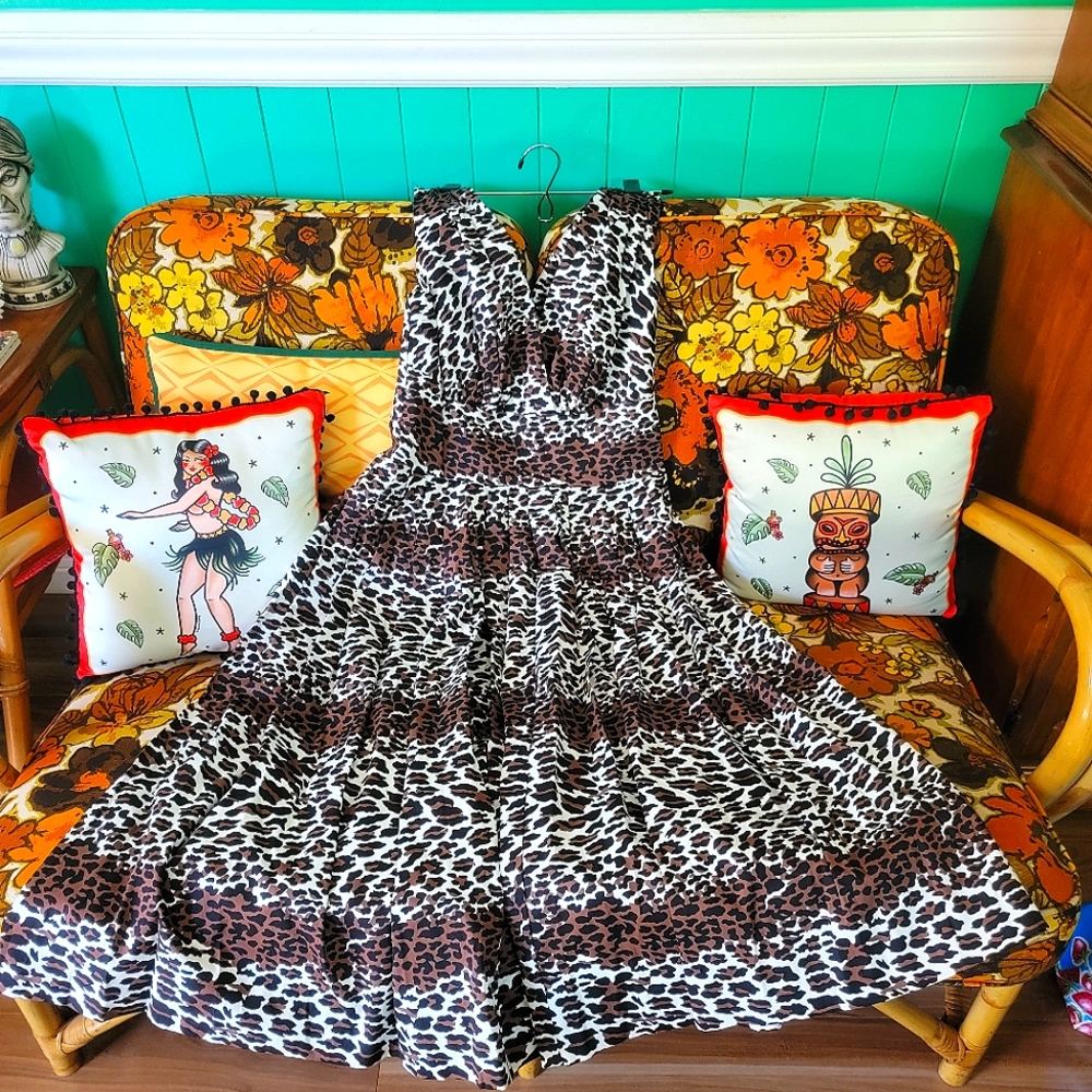 Retrospec'd Vintage Style Leopard Print Vivian Dress